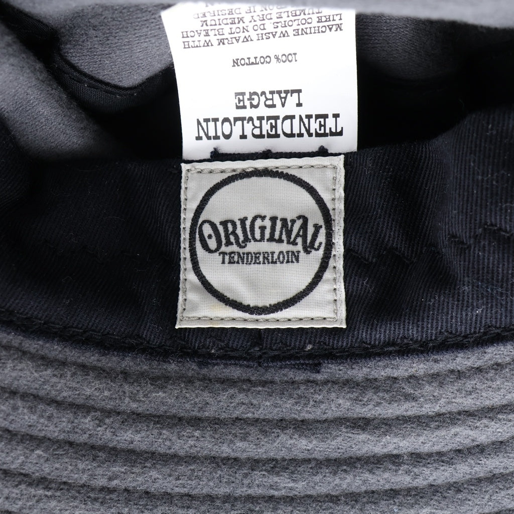 TENDERLOIN(テンダーロイン) BUCKET HAT D.C フェルトロゴパッチ コットンバケットハット グレー