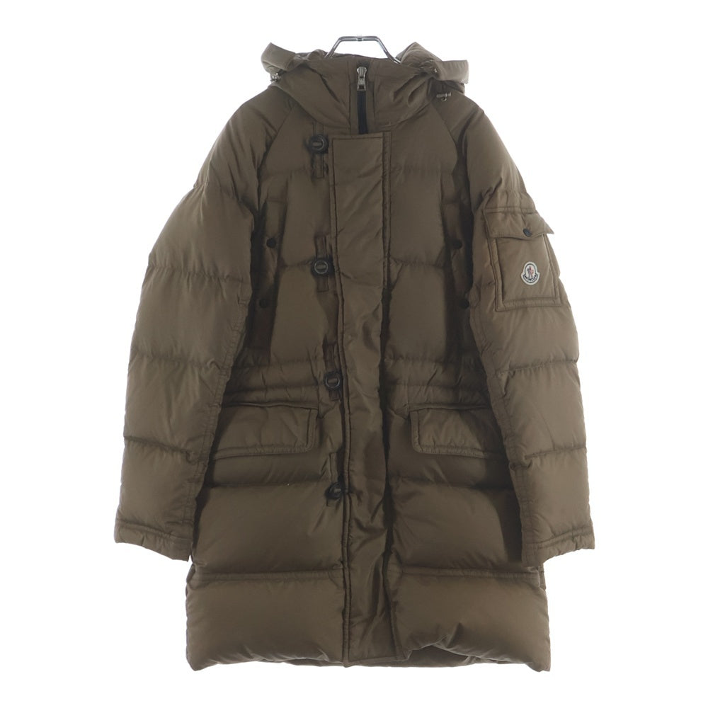 MONCLER(モンクレール) BISENTI ビゼンティ ショルダーロゴワッペン ジップアップ ダウンコート ベージュ