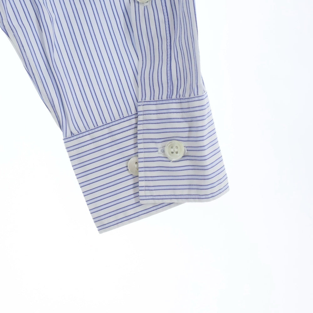 UNDERCOVER(アンダーカバー) 13SS STOP MAKING SENSE ストップメイキングセンス フロントプリント 長袖ストライプシャツ ブルー/ホワイト K4413-1