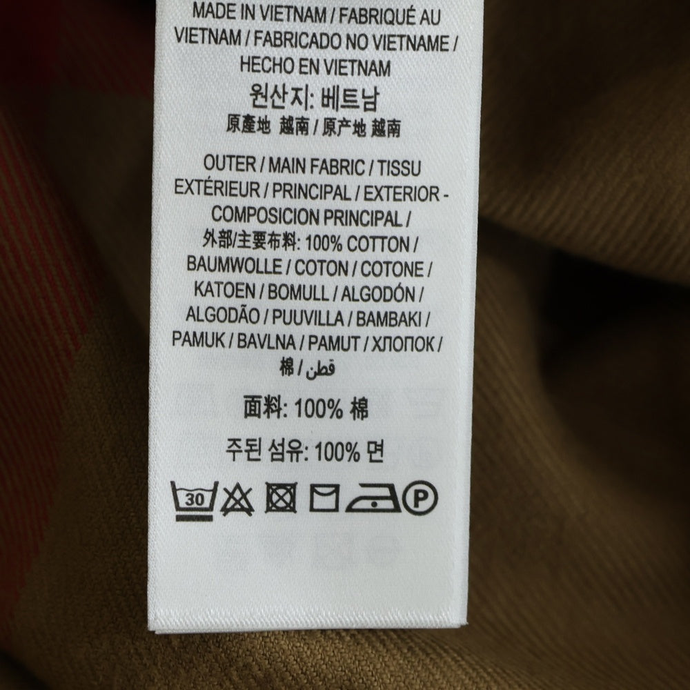 BURBERRY(バーバリー) Claverdon ビッグチェック総柄長袖シャツ ブラウン 8112107