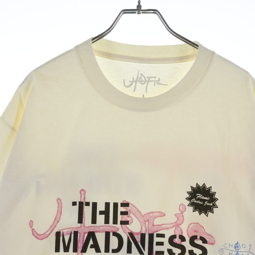SAINT MICHAEL(セントマイケル) ×Travis Scott Cactus Jack トラヴィス カクタスジャック フロントプリント クルーネック半袖Tシャツカットソー ホワイト