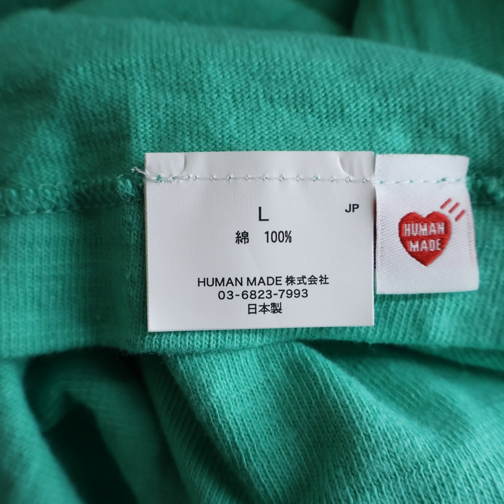HUMAN MADE(ヒューマンメイド) BANGKOKオープン記念 HEART GRAPHIC T-SHIRT プリントTシャツ HM31CS077 グリーン