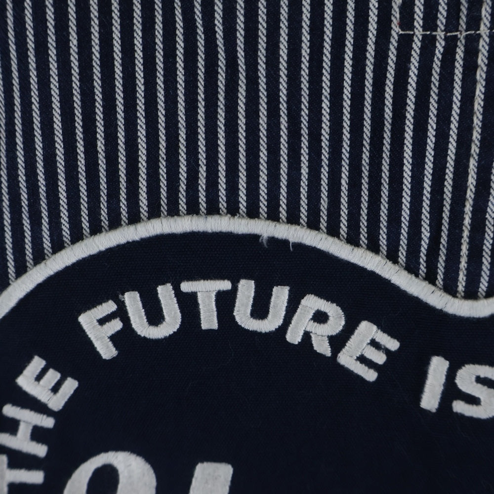 HUMAN MADE(ヒューマンメイド) NGENEER JACKET INDIGO バックロゴ ヒッコリーストライプ ワークジャケット HM29JK007 インディゴ