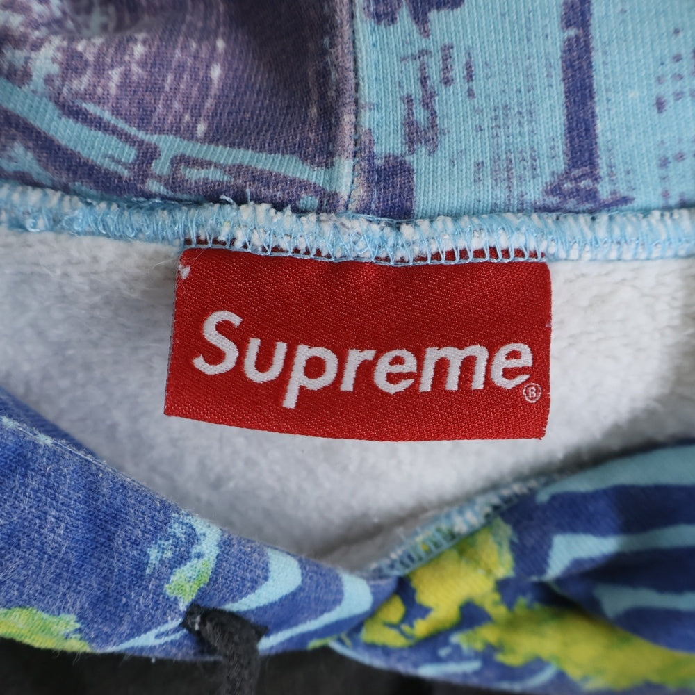 SUPREME(シュプリーム) Miles Davis Hooded Sweatshirt 総柄プリント プルオーバーパーカー マルチカラー