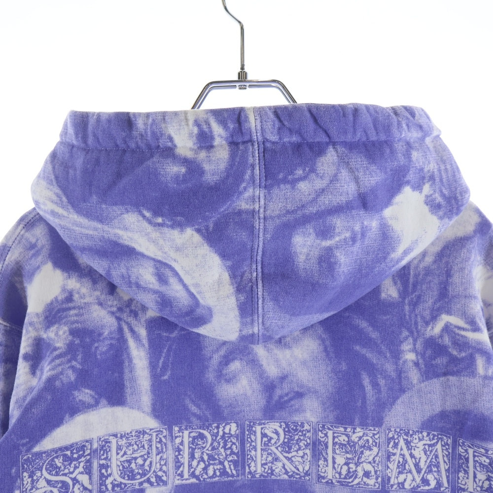 SUPREME(シュプリーム) Jesus and Mary Hooded Sweatshirt 総柄プリント プルオーバーパーカー パープル