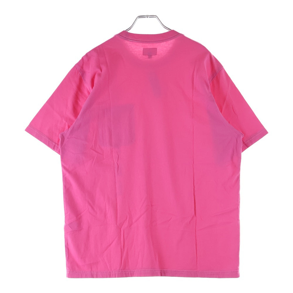 SUPREME(シュプリーム) 20SS Contrast Stitch Pocket Tee コントラストステッチ ロゴプリント クルーネック半袖Tシャツカットソー ピンク