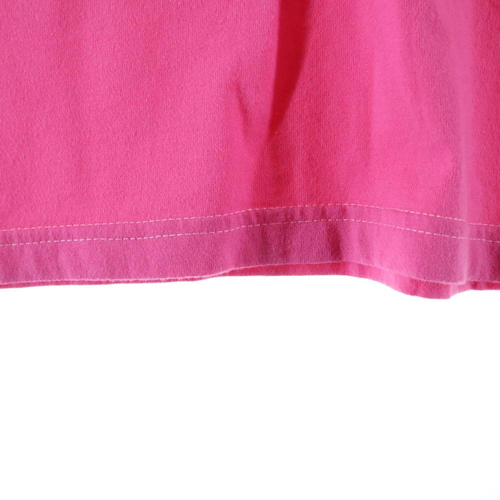 SUPREME(シュプリーム) 20SS Contrast Stitch Pocket Tee コントラストステッチ ロゴプリント クルーネック半袖Tシャツカットソー ピンク