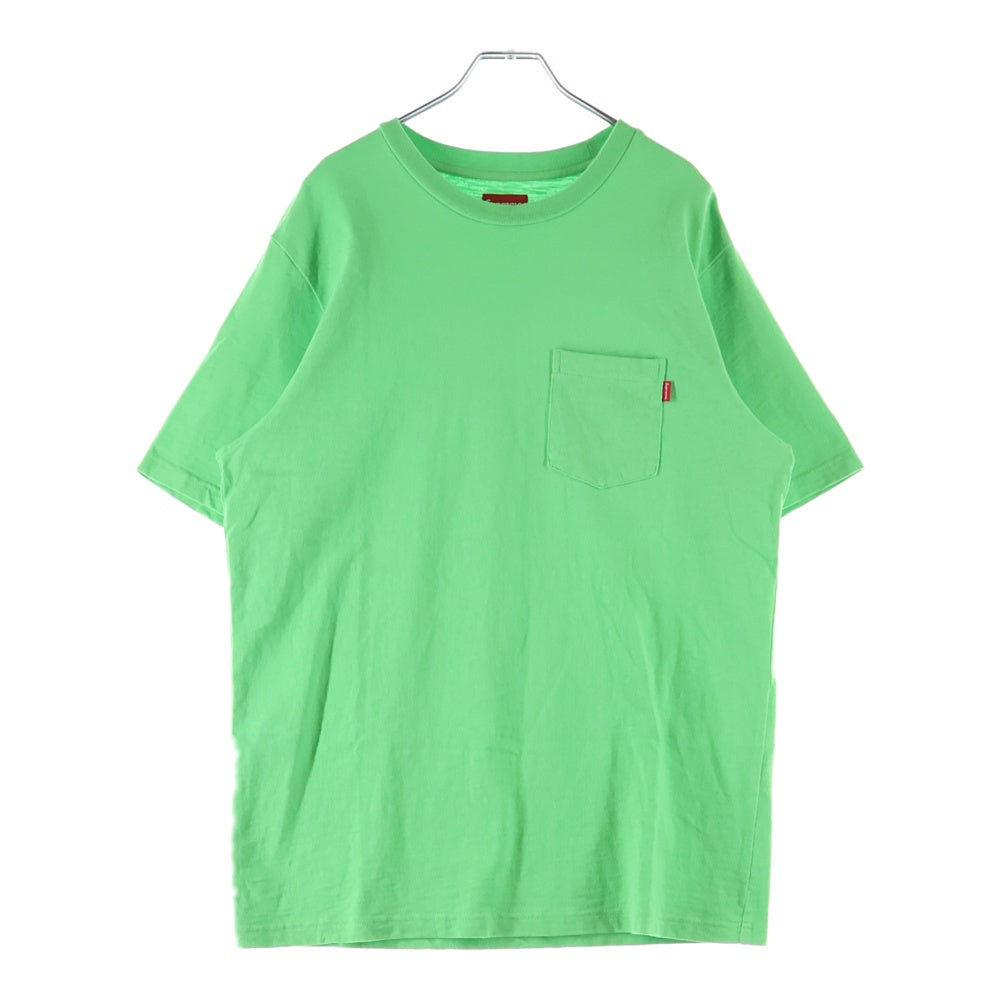 SUPREME(シュプリーム) Pocket Tee スモールロゴ フロントポケット クルーネック半袖Tシャツカットソー ライトグリーン