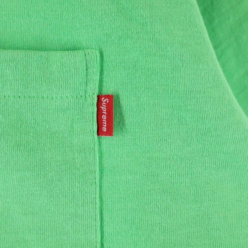 SUPREME(シュプリーム) Pocket Tee スモールロゴ フロントポケット クルーネック半袖Tシャツカットソー ライトグリーン