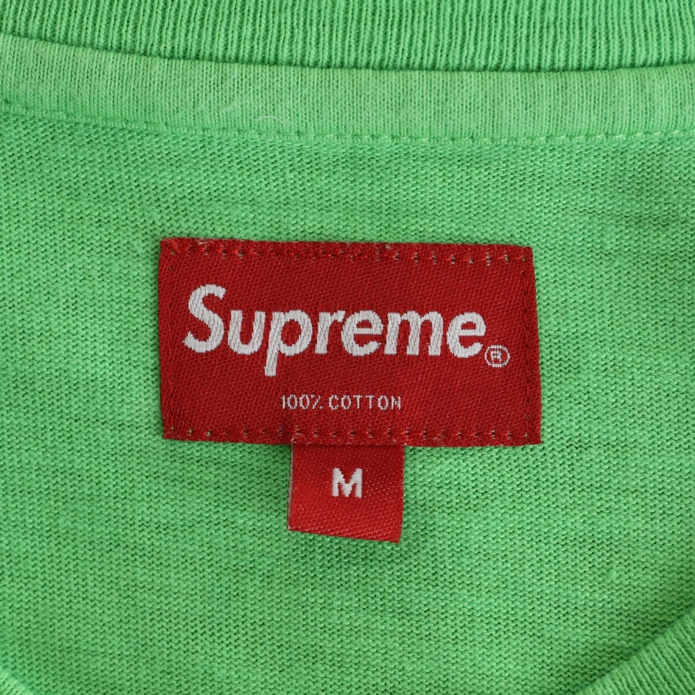 SUPREME(シュプリーム) Pocket Tee スモールロゴ フロントポケット クルーネック半袖Tシャツカットソー ライトグリーン