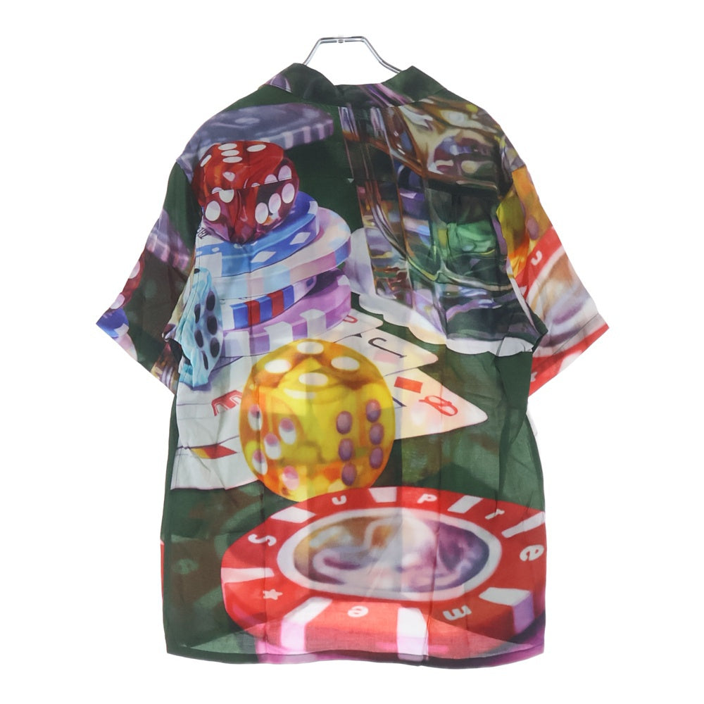 SUPREME(シュプリーム) 18SS Casino Rayon Shirt プリント総柄 レーヨン半袖シャツ マルチカラー