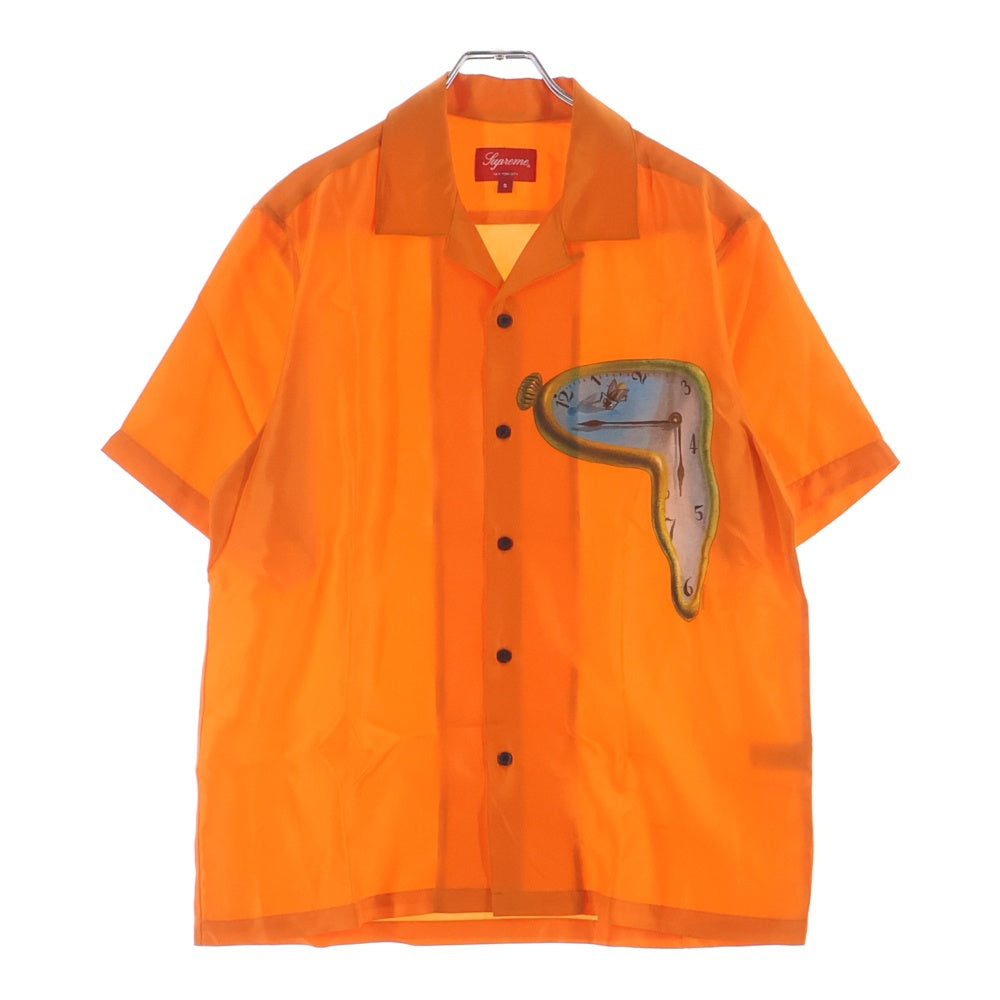 SUPREME(シュプリーム) 19SS The Persistence of Memory Shirt フロントプリント シルク半袖シャツ オレンジ