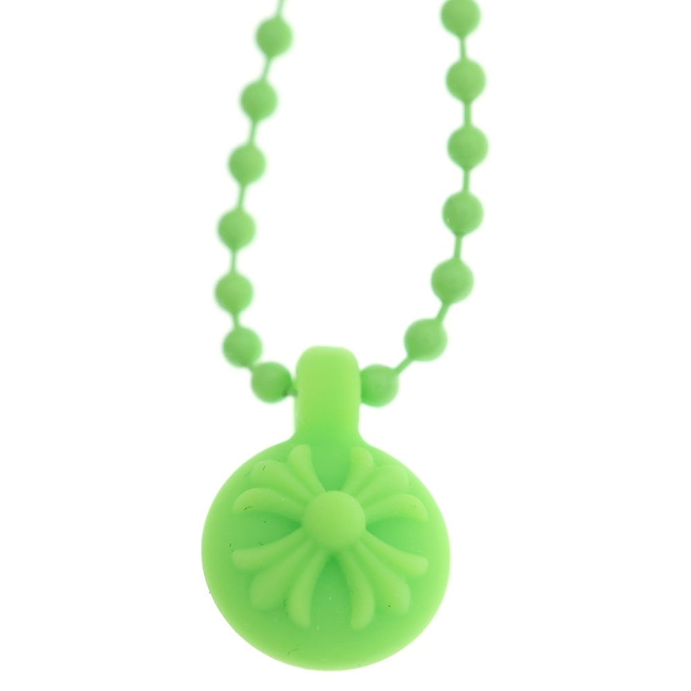 CHROME HEARTS(クロムハーツ) RUBBER CH CRS BALL #2 クロスボール ラバーネックレス シリコン グリーン