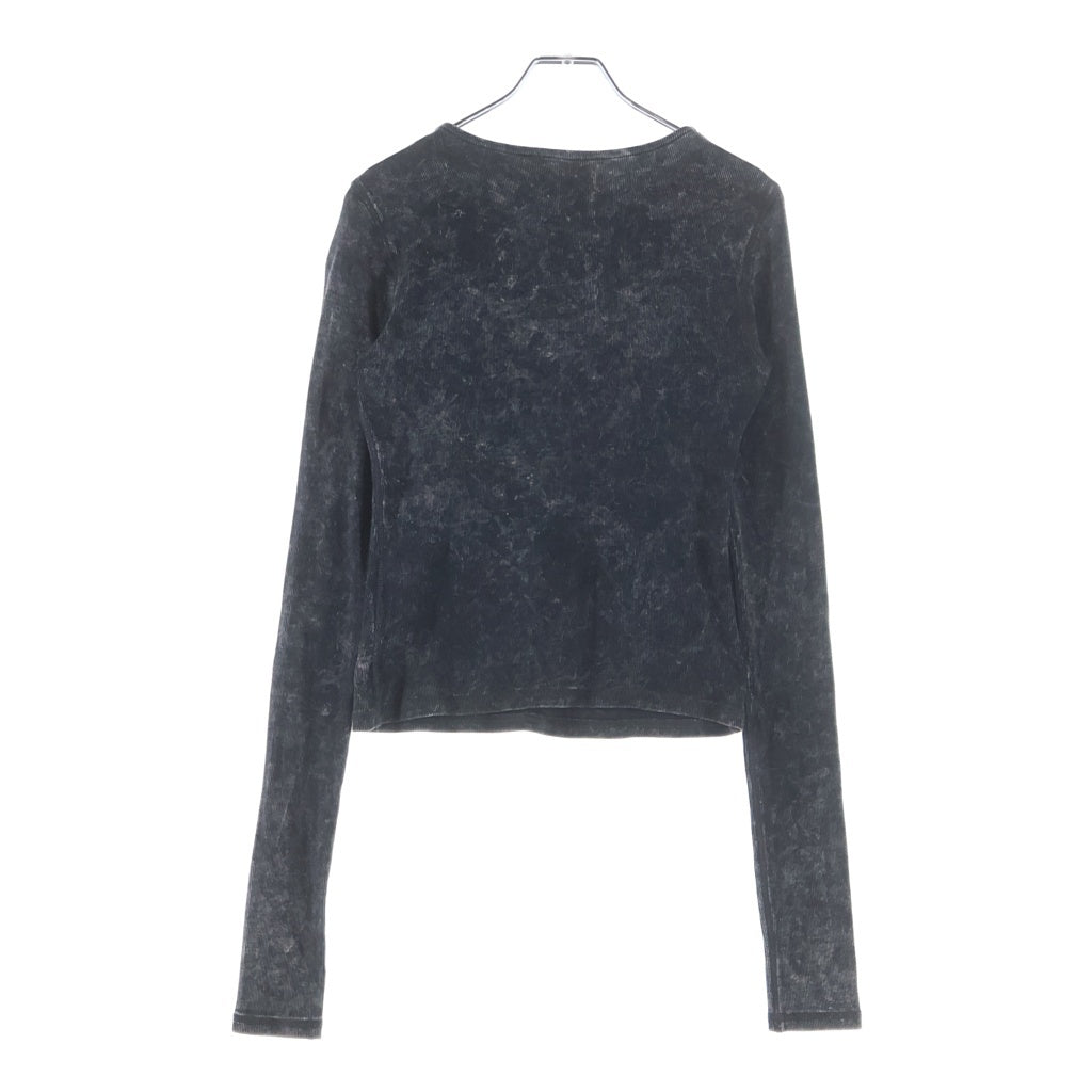 DIESEL(ディーゼル) T-RESPEC-LS Dロゴ 長袖Tシャツカットソー レディース ブラック A12067 0KHAS