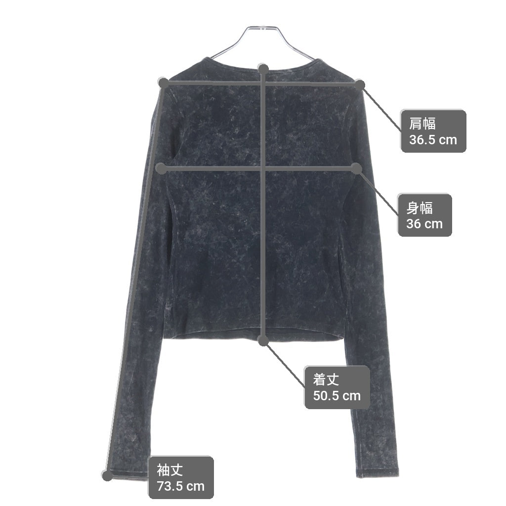 DIESEL(ディーゼル) T-RESPEC-LS Dロゴ 長袖Tシャツカットソー レディース ブラック A12067 0KHAS