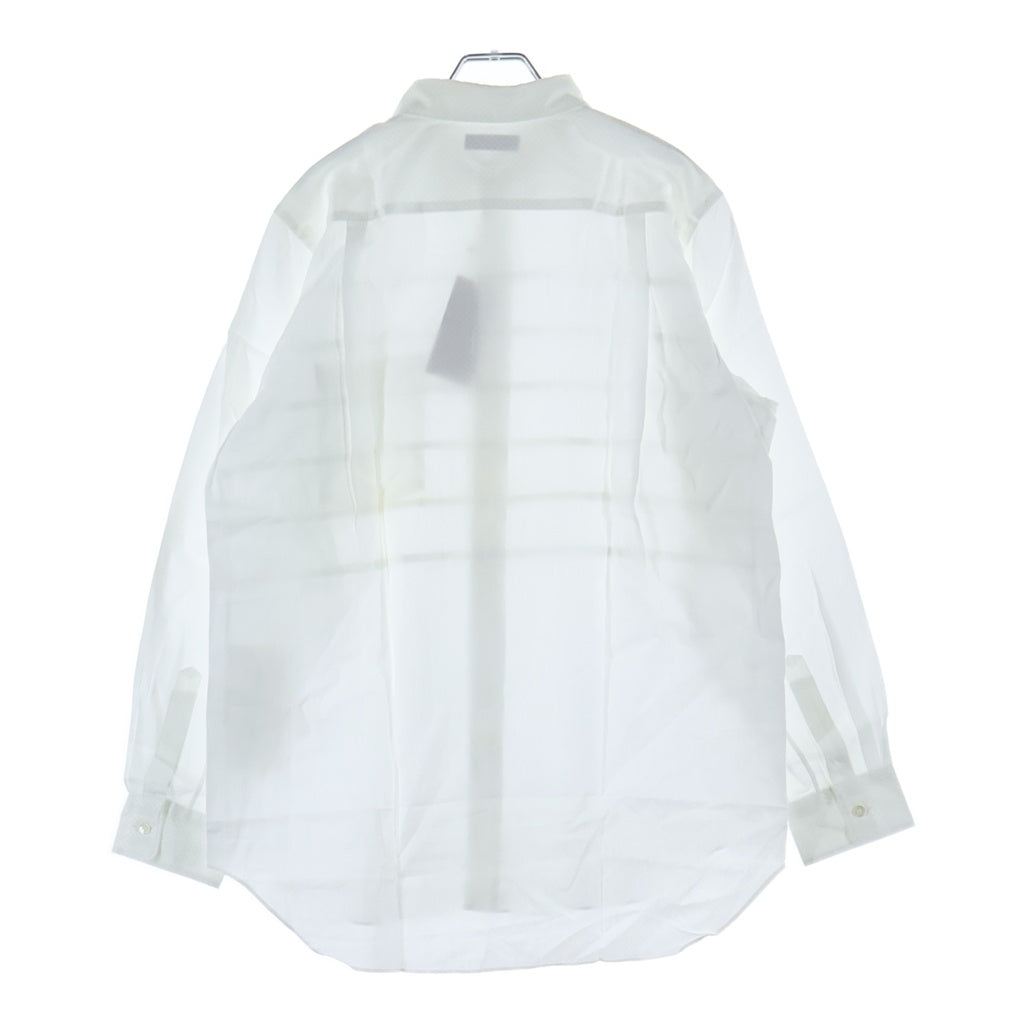 COMME des GARCONS HOMME(コムデギャルソンオム) 03SS 切り替えチェッカーデザイン ボタンダウン長袖コットンシャツ ホワイト PI-B004