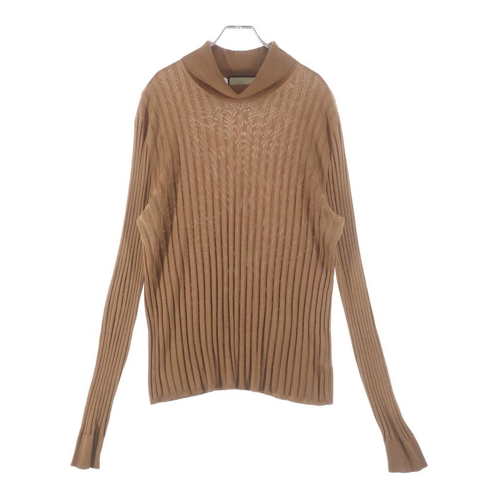 GUCCI(グッチ) タートルネック 長袖リブニット ブラウン 461174