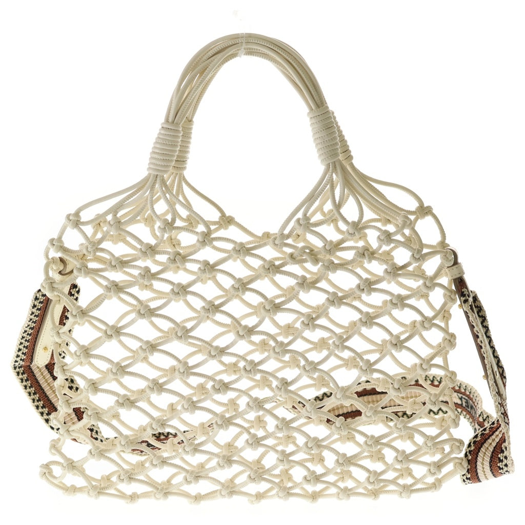 STELLA McCARTNEY(ステラマッカートニー) 2WAY ポーチ付き メッシュトート ショルダーバッグ ホワイト レディース