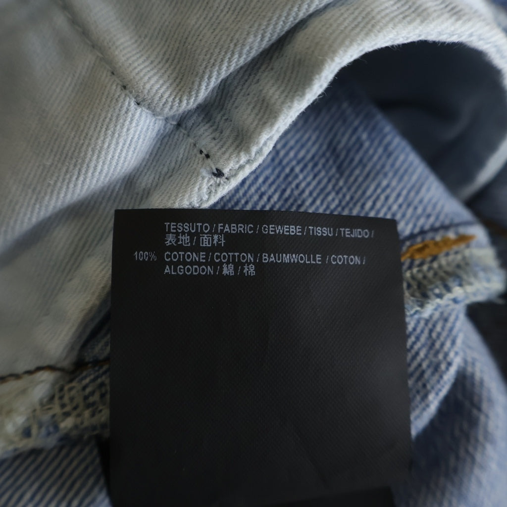 BALENCIAGA(バレンシアガ) ウォッシュド加工 ボタンフライ ハーフパンツ デニム インディゴ 509535