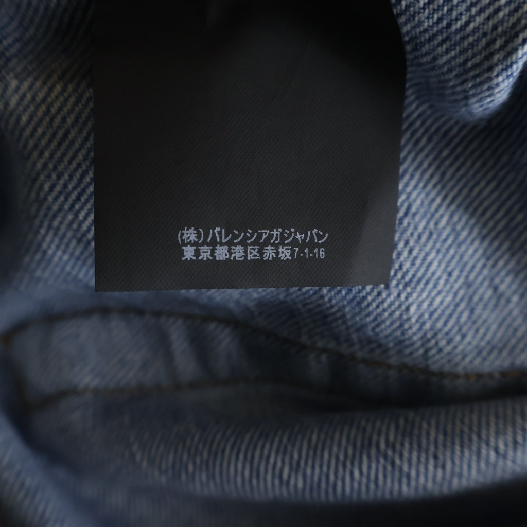 BALENCIAGA(バレンシアガ) ウォッシュド加工 ボタンフライ ハーフパンツ デニム インディゴ 509535