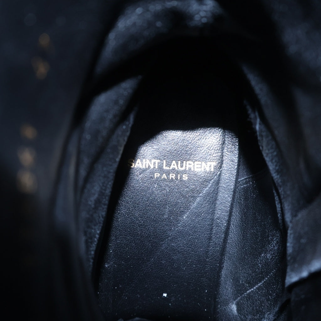 SAINT LAURENT PARIS(サンローランパリ) RAINER レイナー パテント ジップアップブーツ ブラック 776861