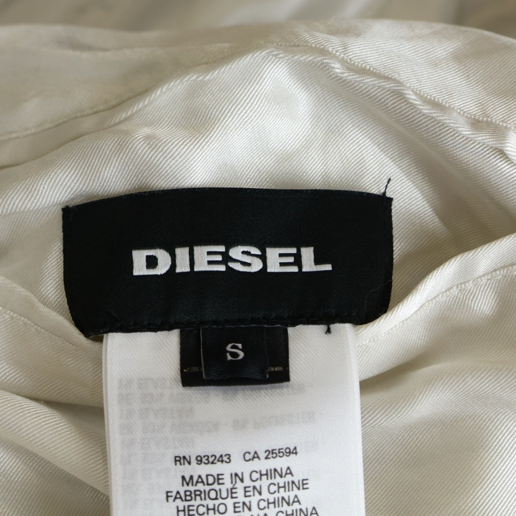 DIESEL(ディーゼル) J-IVORY リバーシブル サテンボンバージャケット ホワイト