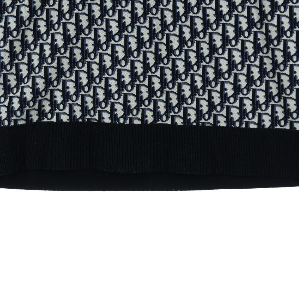 DIOR(ディオール) オブリーク ジャカード 総柄 半袖ポロシャツ ネイビー 293M832AT472