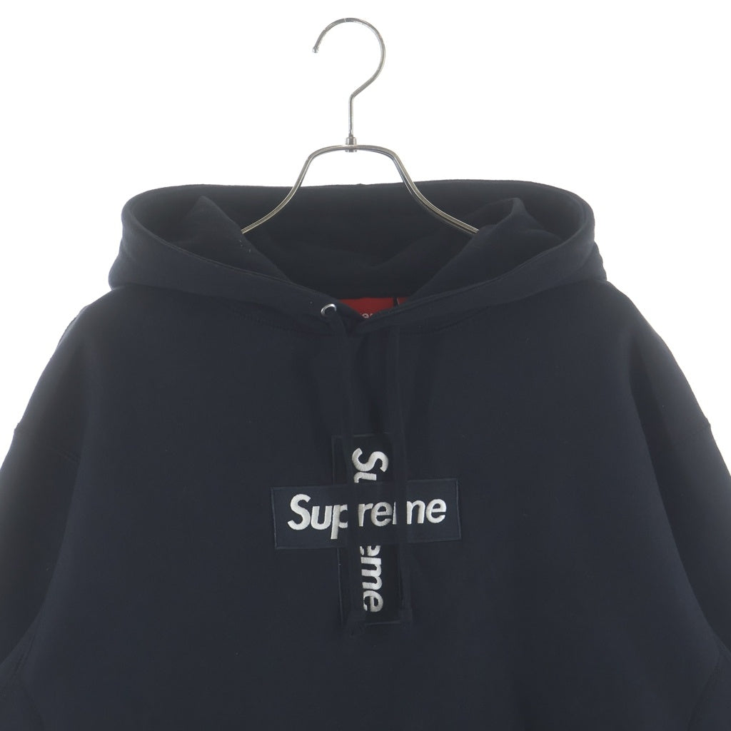 SUPREME(シュプリーム) Cross Box Logo Hooded Sweatshirt クロスボックスロゴ プルオーバーパーカー ブラック