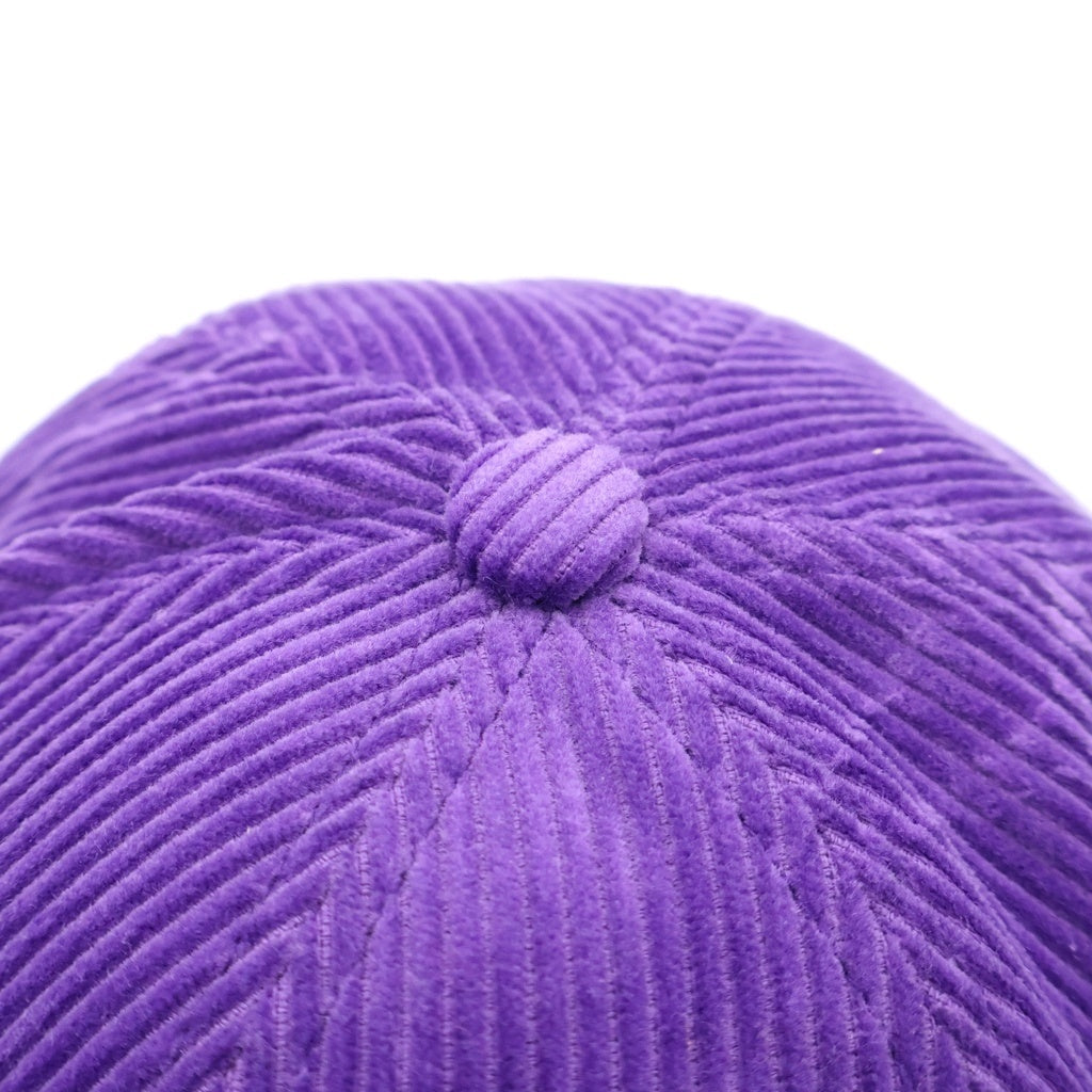 SAINT MICHAEL(セントマイケル) SECRET CAP ロゴ刺繍デザイン コーデュロイキャップ パープル SM-YS1-000-080