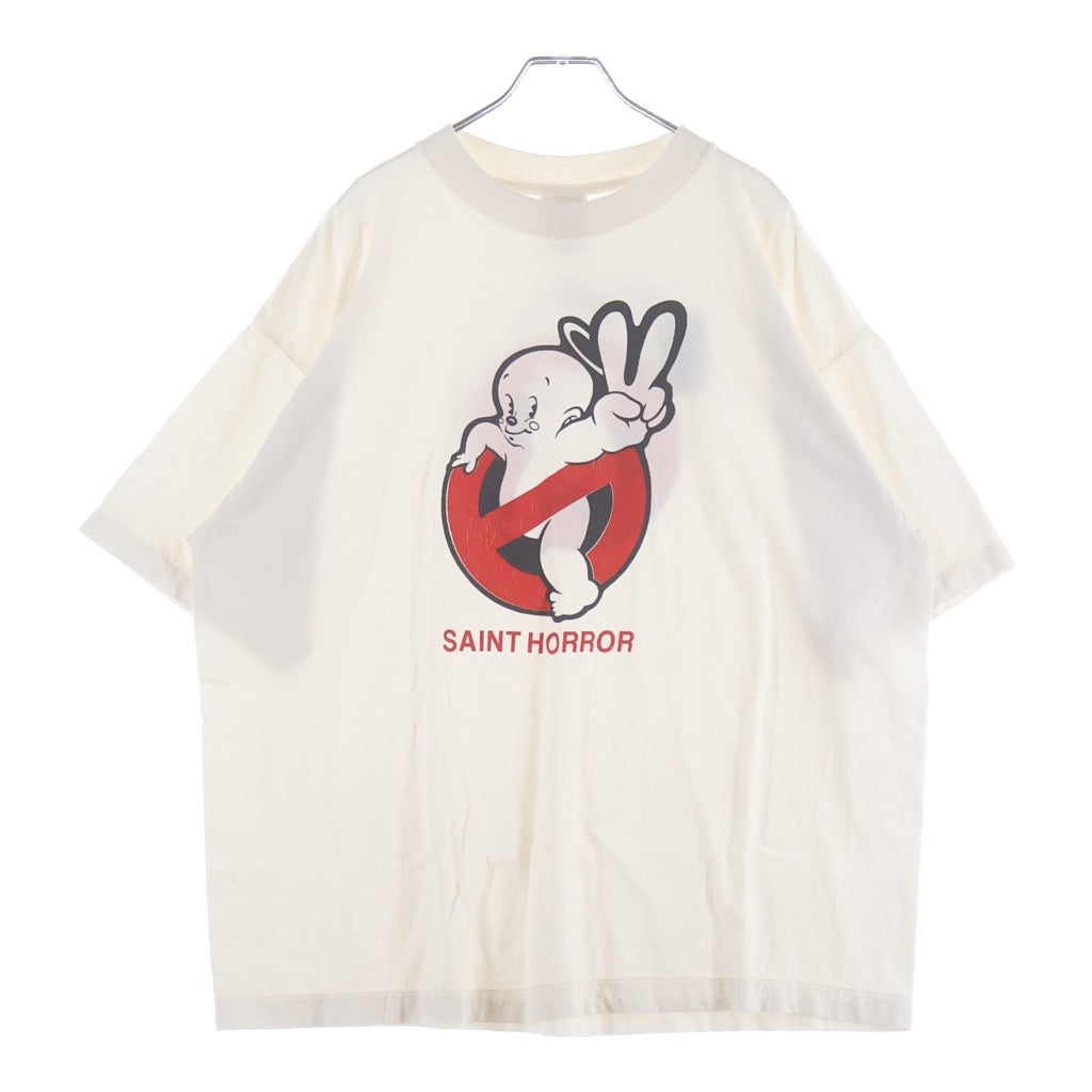 SAINT MICHAEL(セントマイケル) 26SS SAINT HORROR 両面プリントクルーネック半袖Tシャツカットソー ホワイト SM-MK8-0000-009
