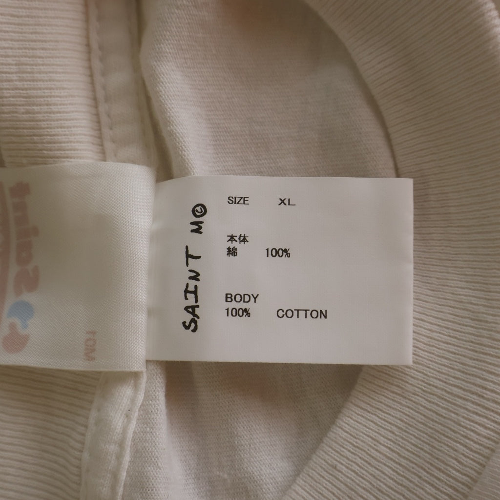 SAINT MICHAEL(セントマイケル) 26SS SAINT HORROR 両面プリントクルーネック半袖Tシャツカットソー ホワイト SM-MK8-0000-009