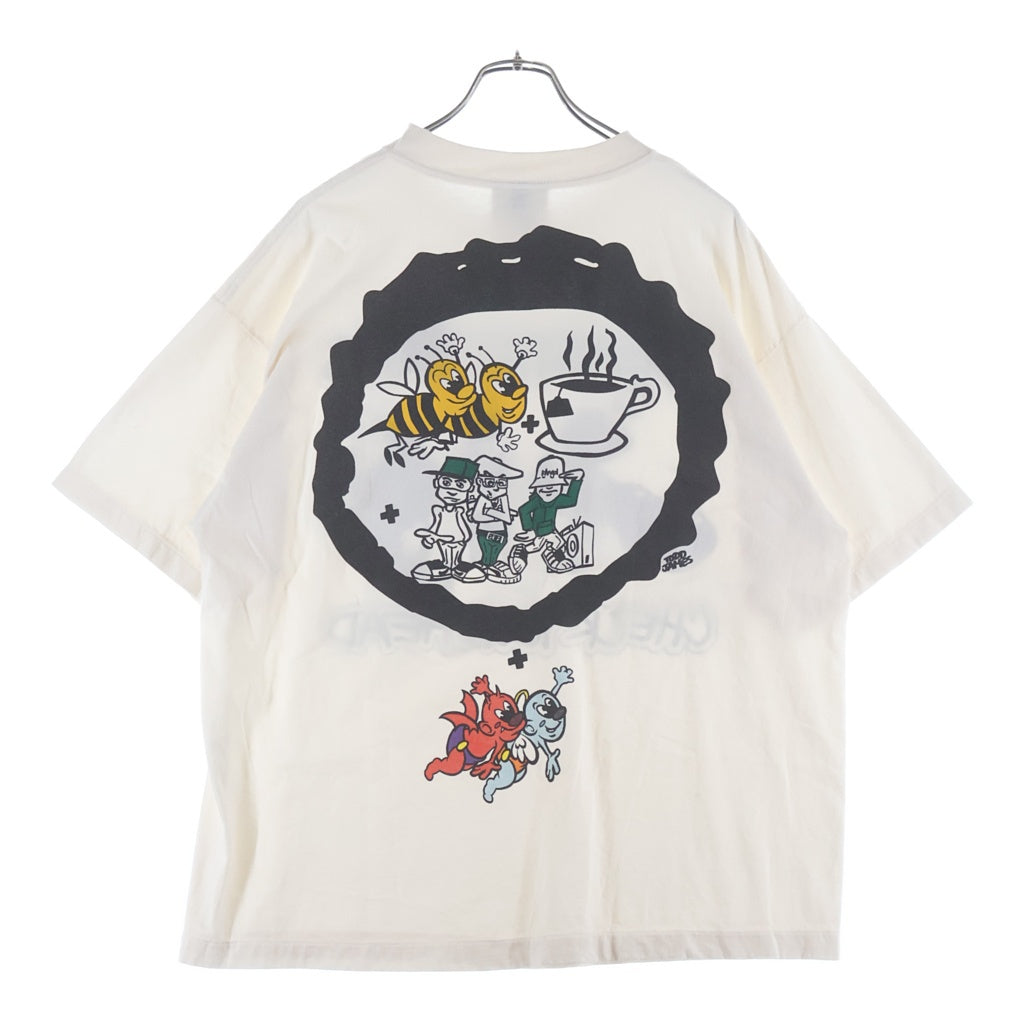 SAINT MICHAEL(セントマイケル) 26SS ×BEASTIEBOYS BTB フロントロゴプリント クルーネック半袖Tシャツカットソー ホワイト SM-MK8-0000-C23