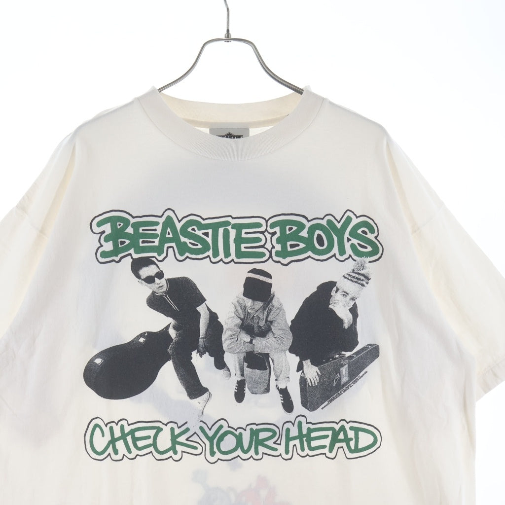 SAINT MICHAEL(セントマイケル) 26SS ×BEASTIEBOYS BTB フロントロゴプリント クルーネック半袖Tシャツカットソー ホワイト SM-MK8-0000-C23