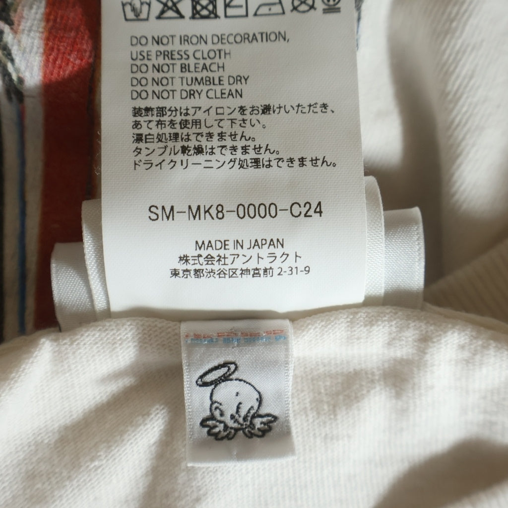 SAINT MICHAEL(セントマイケル) 26SS ×BEASTIEBOYS BTB 胸ロゴプリント クルーネック長袖Tシャツカットソー ホワイト SM-MK8-0000-C24
