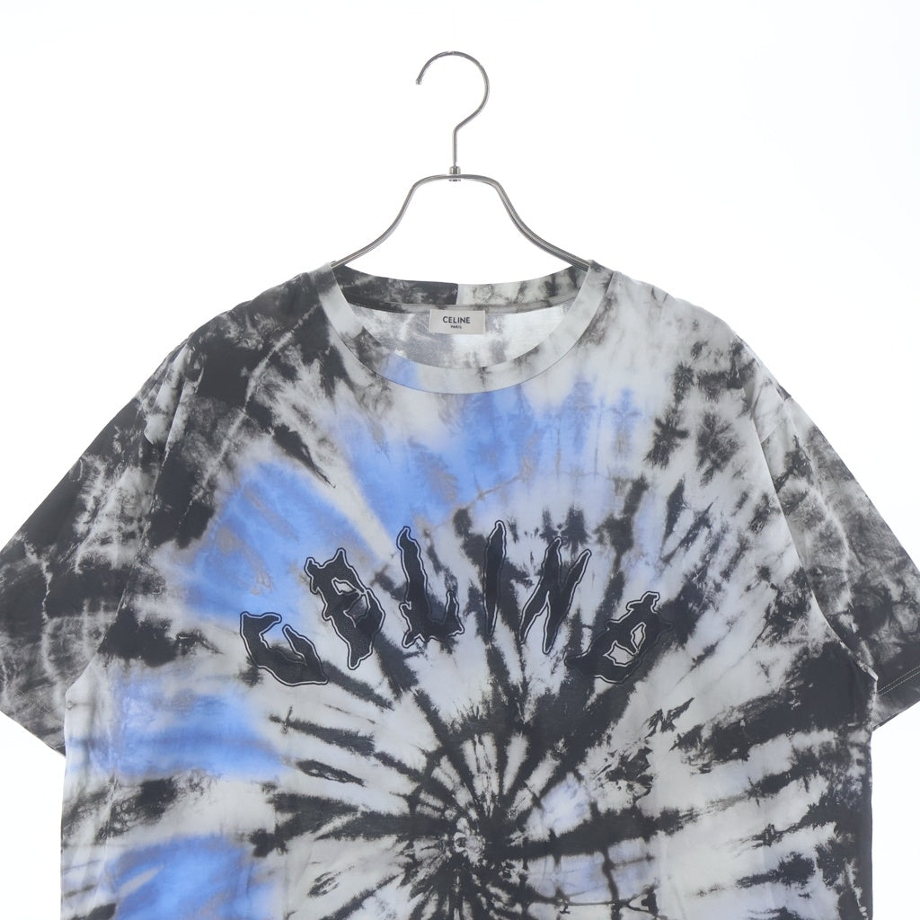 CELINE(セリーヌ) TIE-DYE LOOSE COTTON T-SHIRT ロゴプリント タイダイ総柄 クルーネック半袖Tシャツカットソー マルチカラー 2X65M873W.01JT