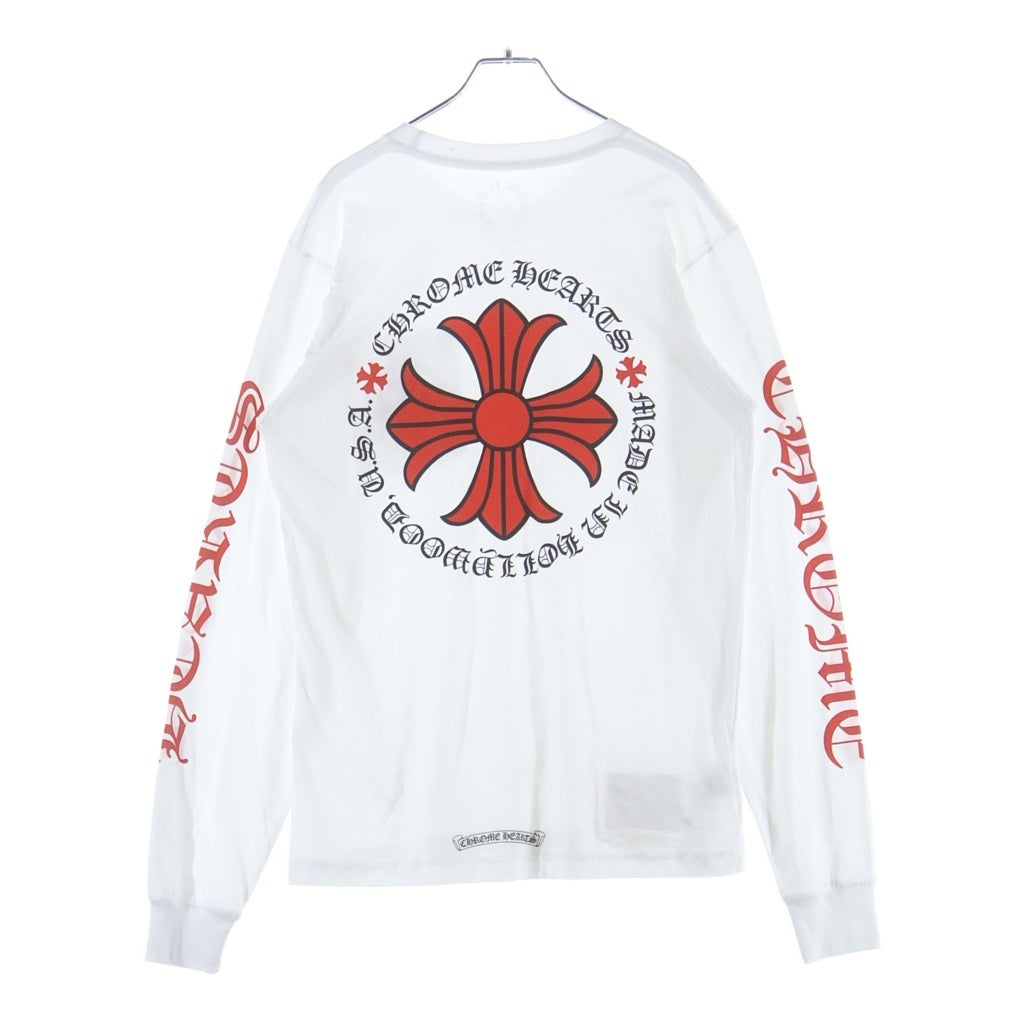 CHROME HEARTS(クロムハーツ) Made in Hollywood CHplus L/S Tee メイドインハリウッド 両面CHプラスプリント クルーネック長袖Tシャツカットソー ホワイト