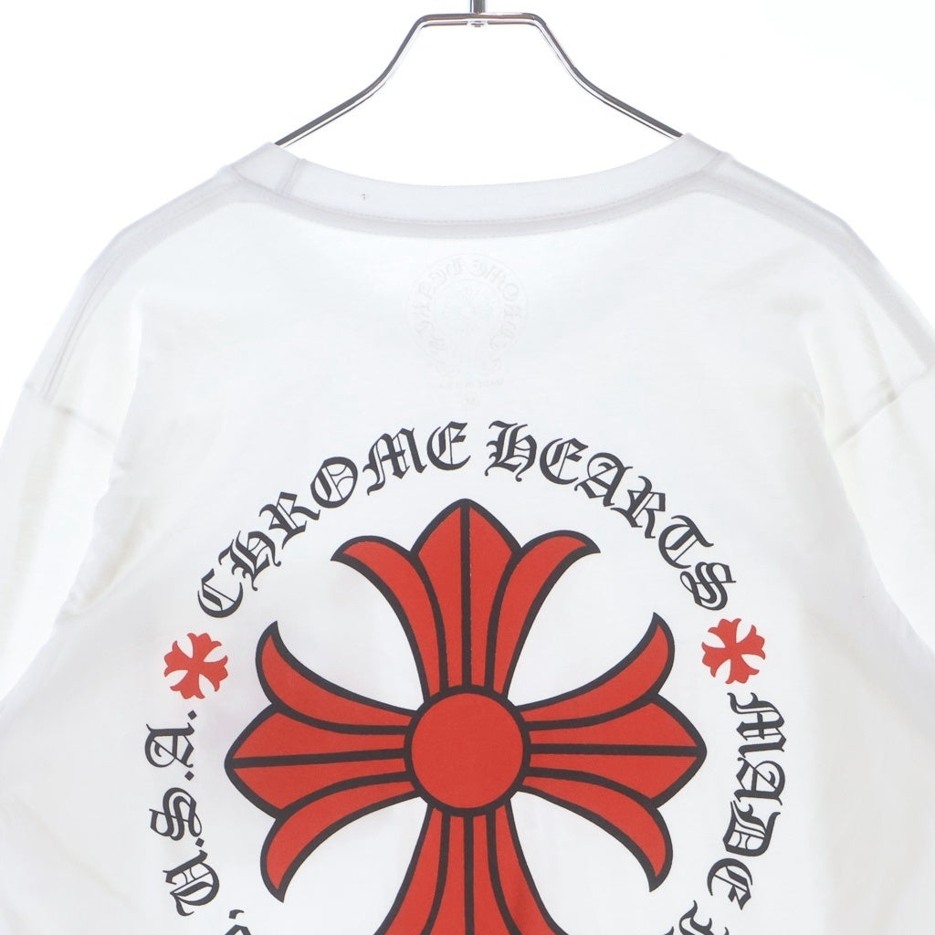 CHROME HEARTS(クロムハーツ) Made in Hollywood CHplus L/S Tee メイドインハリウッド 両面CHプラスプリント クルーネック長袖Tシャツカットソー ホワイト