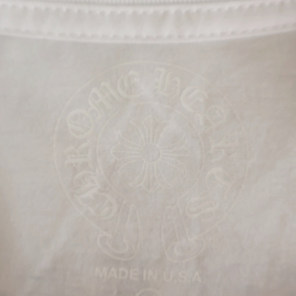CHROME HEARTS(クロムハーツ) Made in Hollywood CHplus L/S Tee メイドインハリウッド 両面CHプラスプリント クルーネック長袖Tシャツカットソー ホワイト