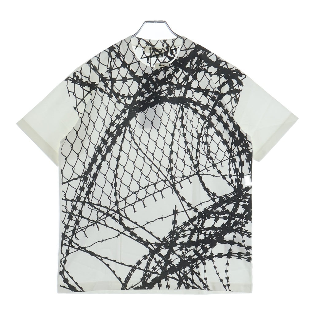 JUNYA WATANABE COMME des GARCONS(ジュンヤワタナベ コムデギャルソン) 17SS 有刺鉄線プリント クルーネック半袖Tシャツカットソー ブラック/ホワイト JC-T005-051-1-3