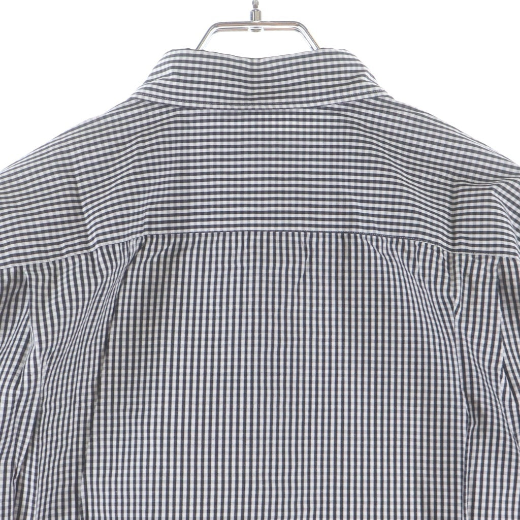 COMME des GARCONS HOMME(コムデギャルソンオム) 08SS センターライン ギンガムチェック柄 ボタンダウン長袖シャツ ブラック/ホワイト HA-B048