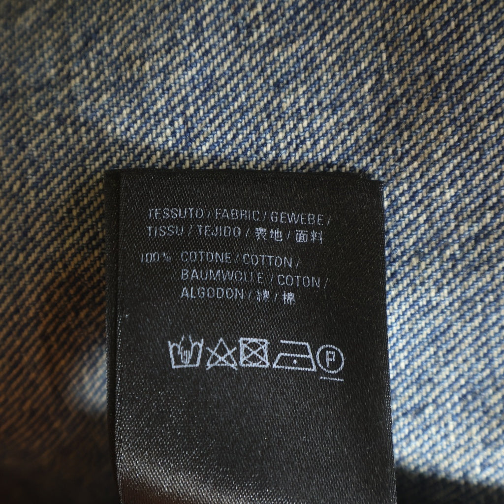 BALENCIAGA(バレンシアガ) ヴィンテージ加工 オーバーサイズ長袖デニムシャツ インディゴ 583232 TDW15
