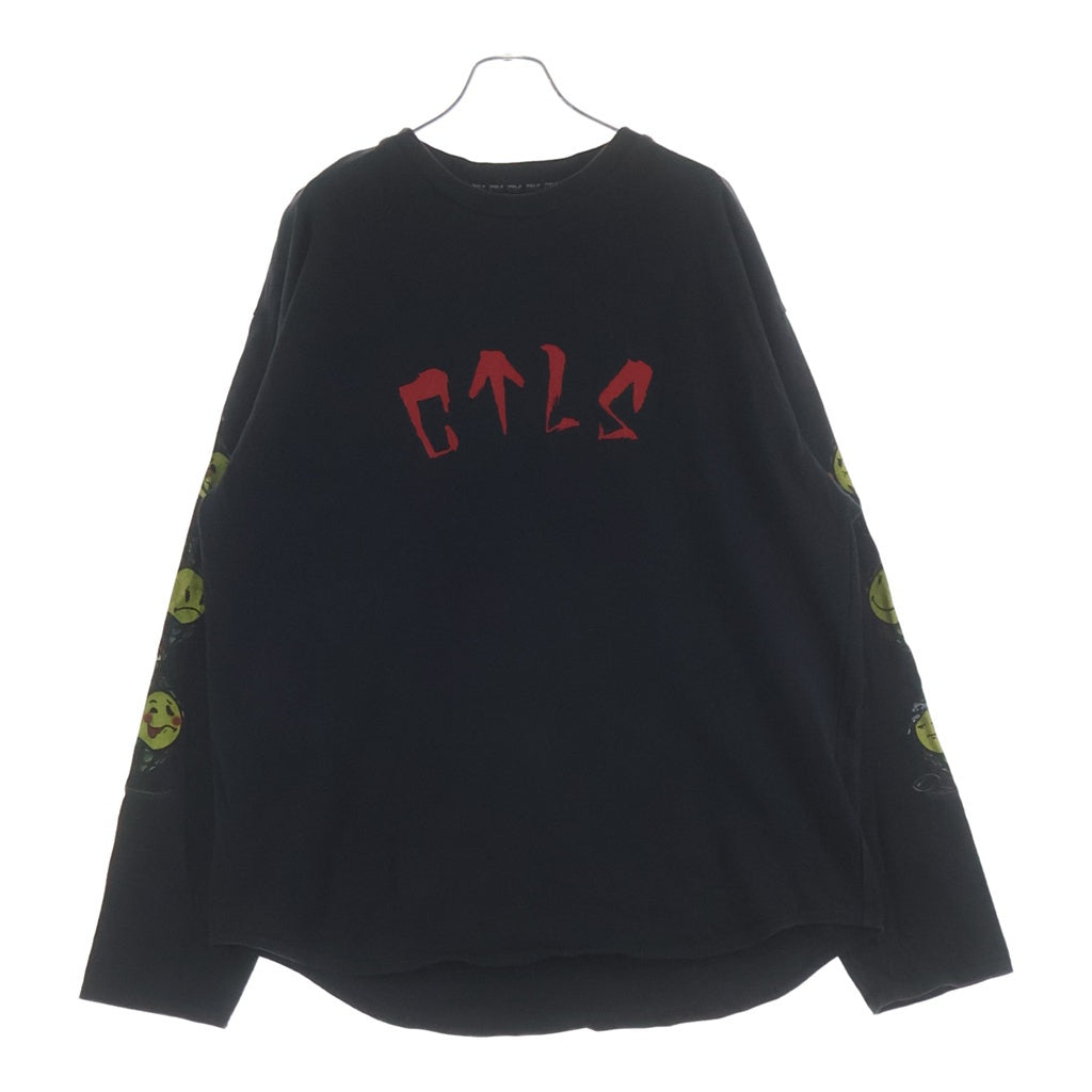 cvtvlist(カタリスト) フロントロゴプリント クルーネック長袖Tシャツカットソー 2101090303