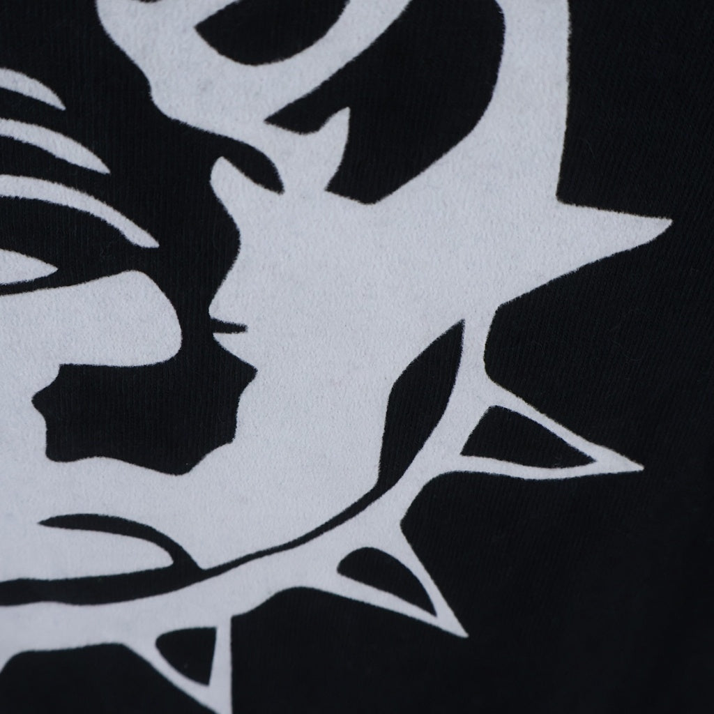 cvtvlist(カタリスト) No Fear 両面フロッキープリント クルーネック長袖Tシャツカットソー ブラック