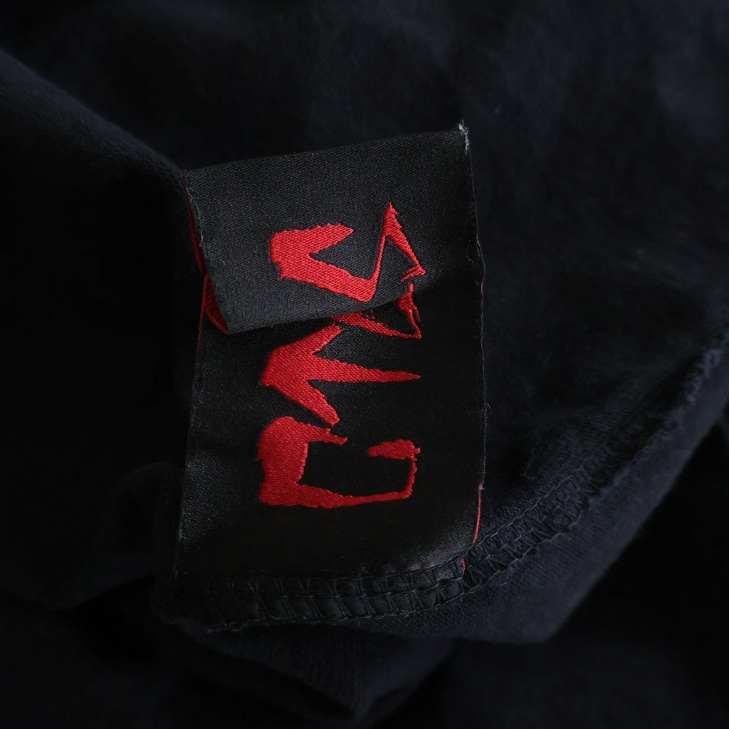 cvtvlist(カタリスト) No Fear 両面フロッキープリント クルーネック長袖Tシャツカットソー ブラック