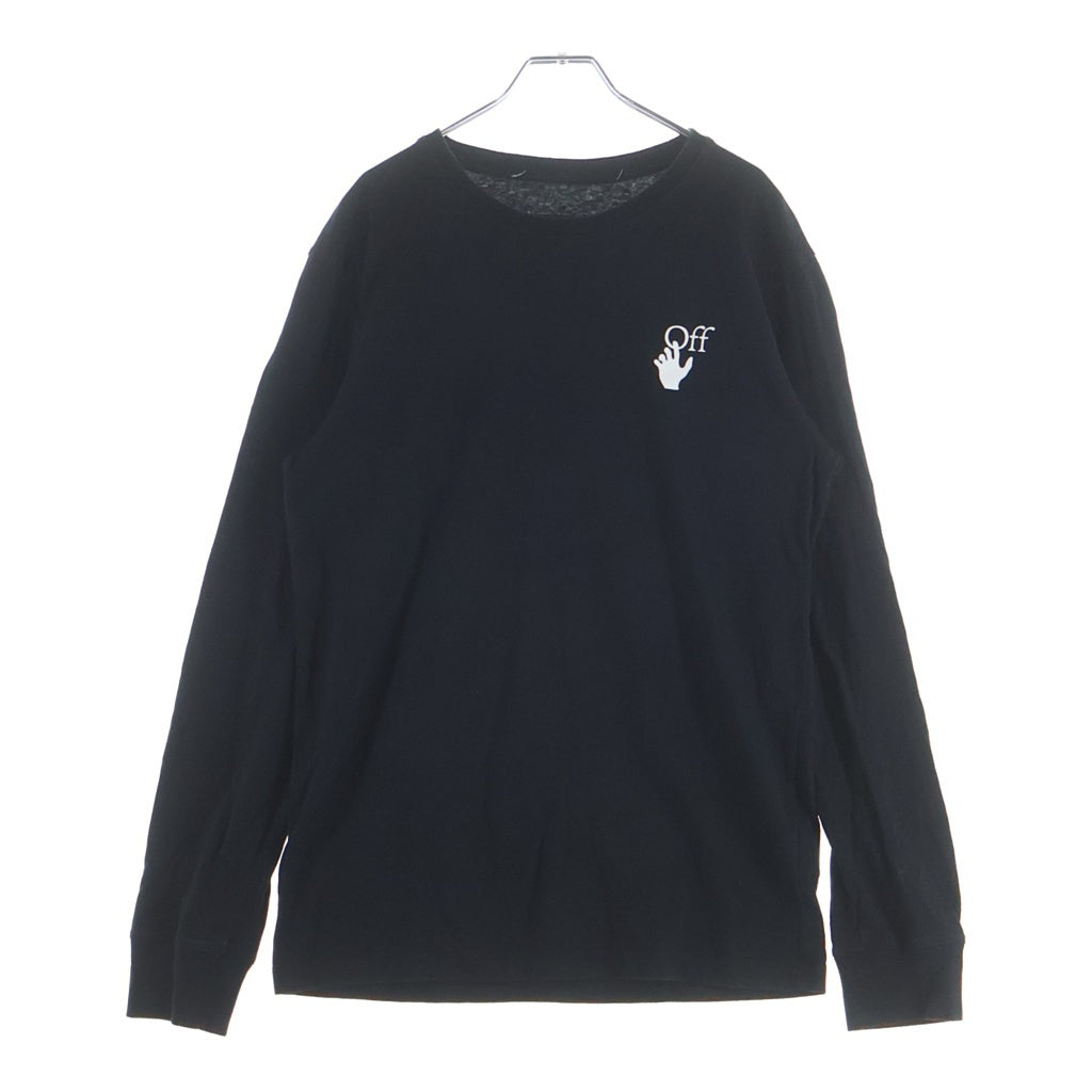 OFF-WHITE(オフホワイト) 21AW DEGRADE ARROW LONG SLEEVE TEE クロスアローロゴプリント クルーネック長袖Tシャツカットソー ブラック OMAB001F21JER001