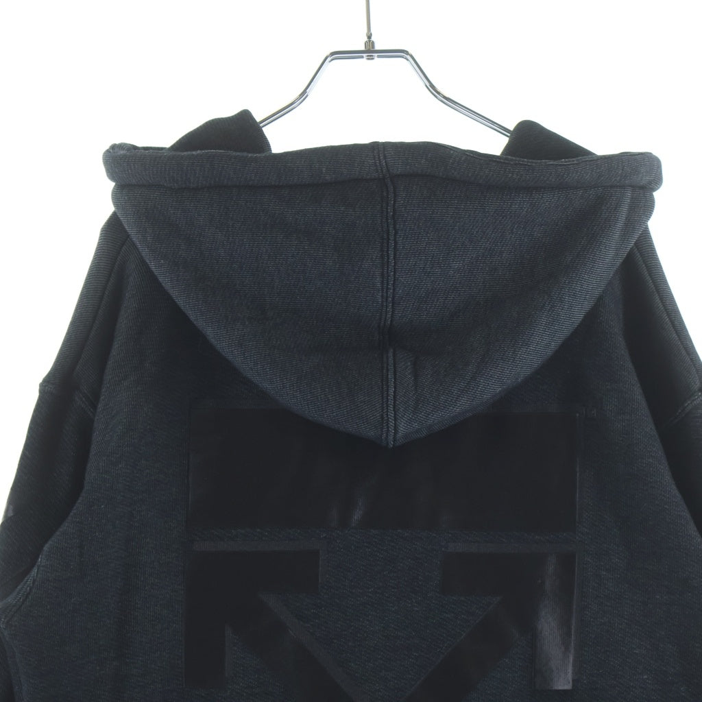 OFF-WHITE(オフホワイト) 22SS Arrows Hooded Jacket クロスアローロゴプリント ジップアップパーカー グレー OWBE005E20JER001