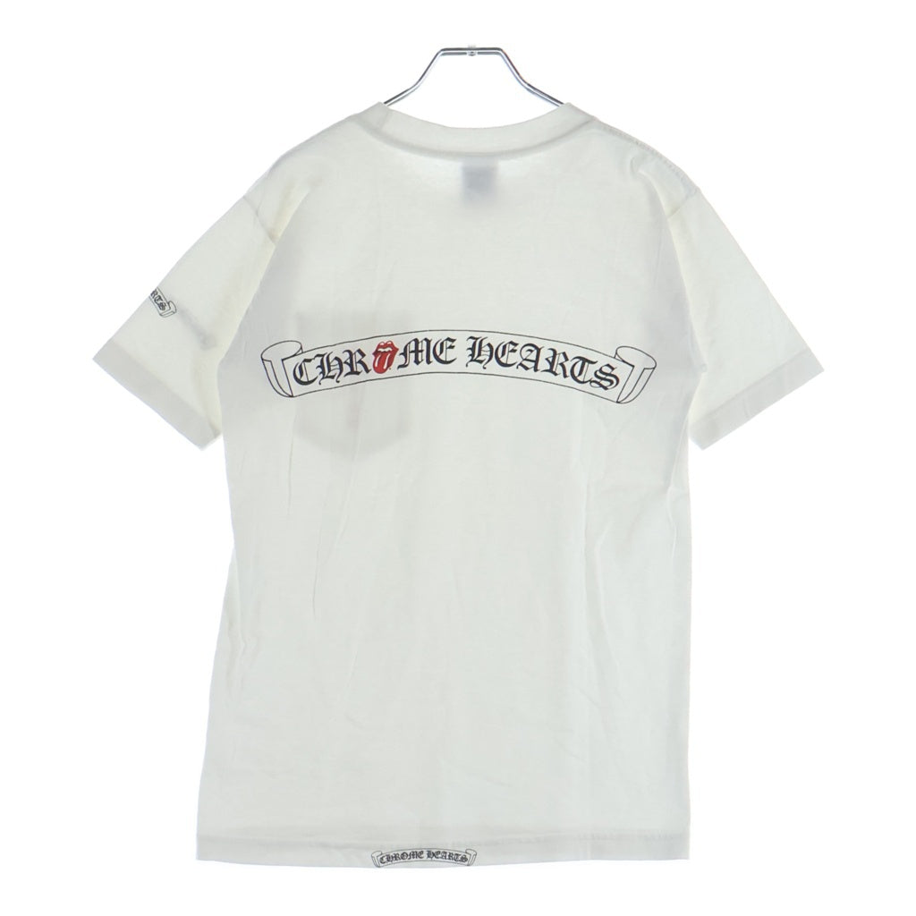 CHROME HEARTS(クロムハーツ) OLD LIPSTONGUE リップアンドタン クルーネック半袖Tシャツカットソー ホワイト