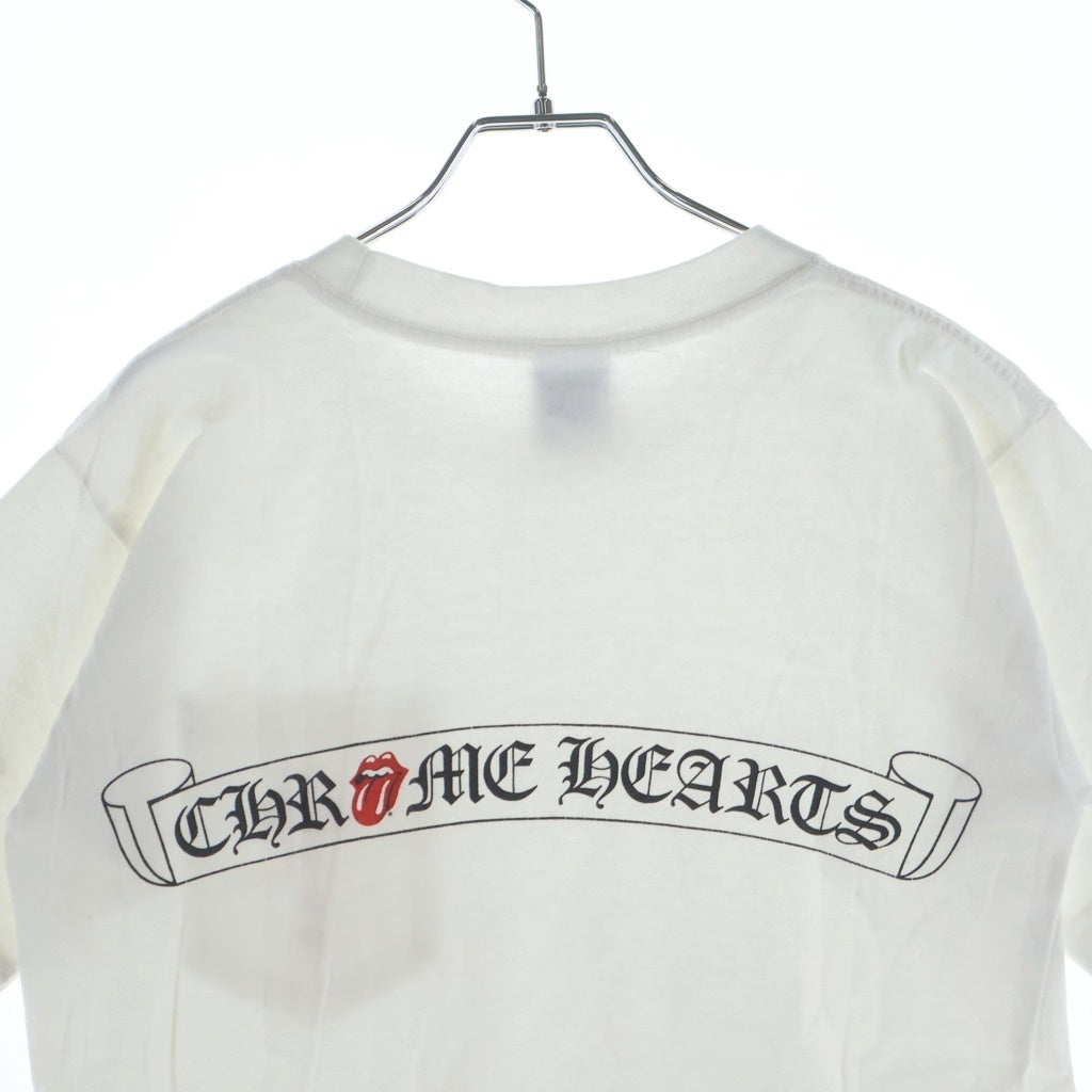 CHROME HEARTS(クロムハーツ) OLD LIPSTONGUE リップアンドタン クルーネック半袖Tシャツカットソー ホワイト