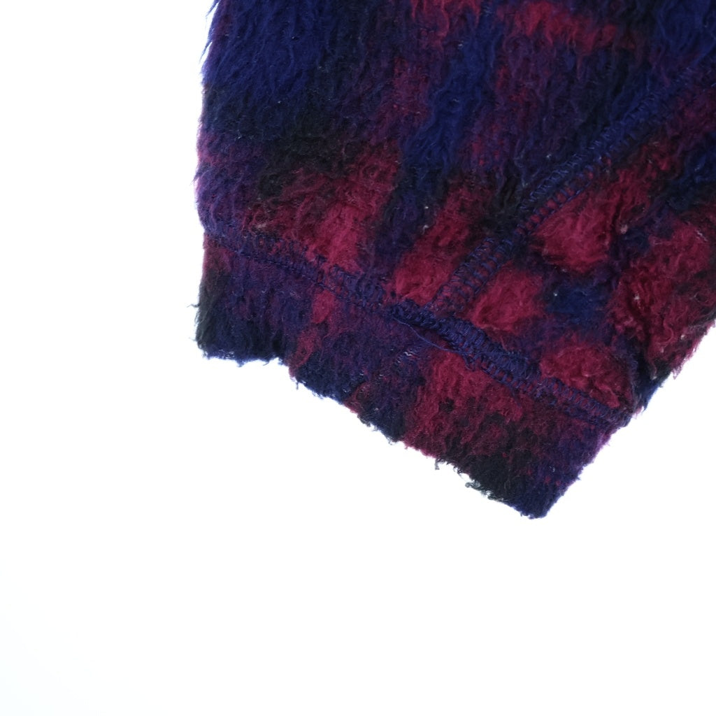 JUNYA WATANABE COMME des GARCONS(ジュンヤワタナベ コムデギャルソン) Wool Fleece Jacket チェック柄 ウール フリースジャケット レッド/ブルー WP-T031