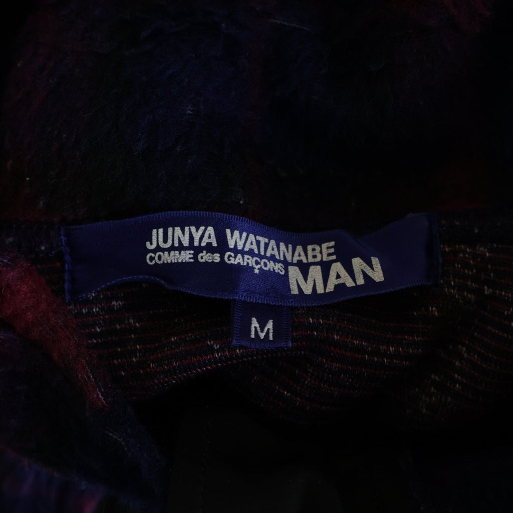 JUNYA WATANABE COMME des GARCONS(ジュンヤワタナベ コムデギャルソン) Wool Fleece Jacket チェック柄 ウール フリースジャケット レッド/ブルー WP-T031